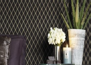 Decowall Armani siyah desenli Duvarkağıdı